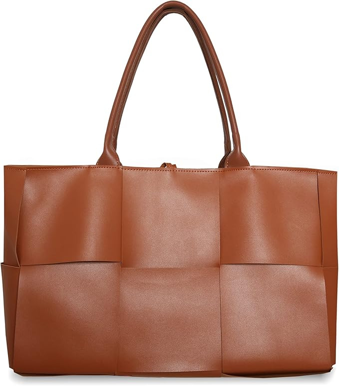 TFTOYC Tote Bag for Women, PU Leather Tote Bag,Shoulder Bag Large Purse Handbag for Work,Travel… | Amazon (US)