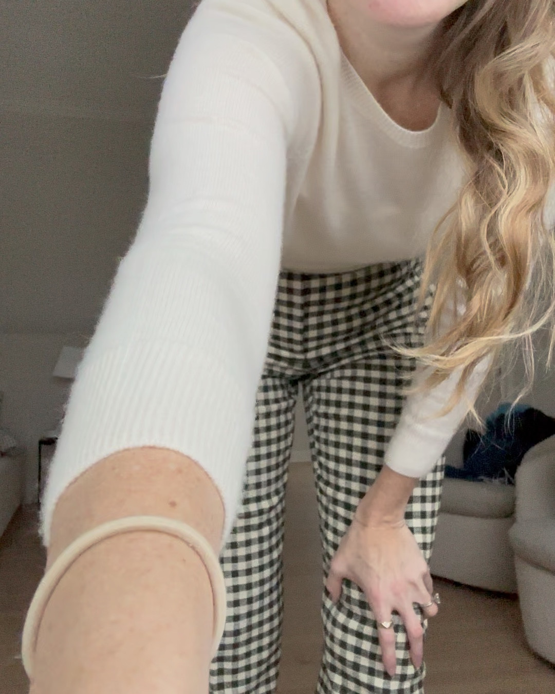 comfortable and festive holiday outfit perfect for party times or church rhymes 🎄 black loafers, unexpected glittery socks, and checked pants with cashmere on top 💋 

#LTKHoliday #LTKWorkwear #LTKSeasonal