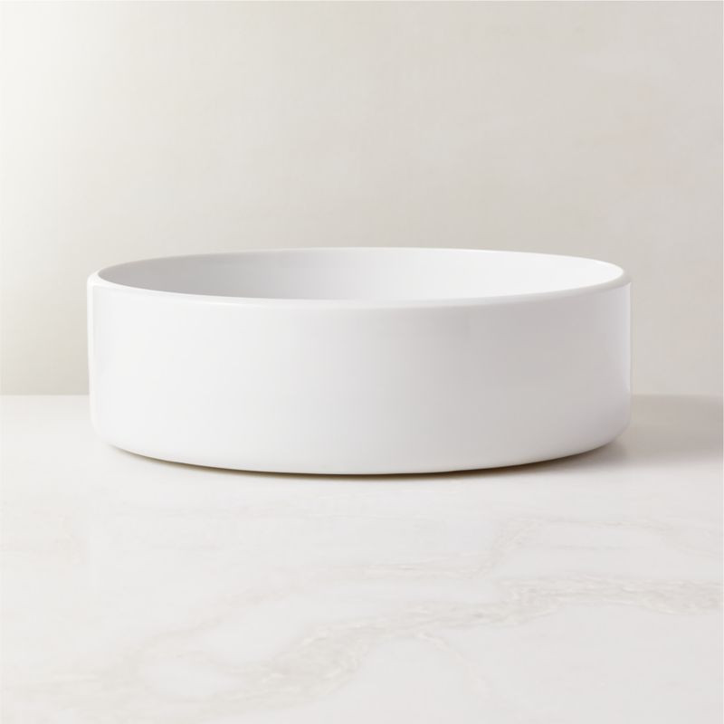 Mack Modern White Serving Bowl + Reviews | CB2 | CB2