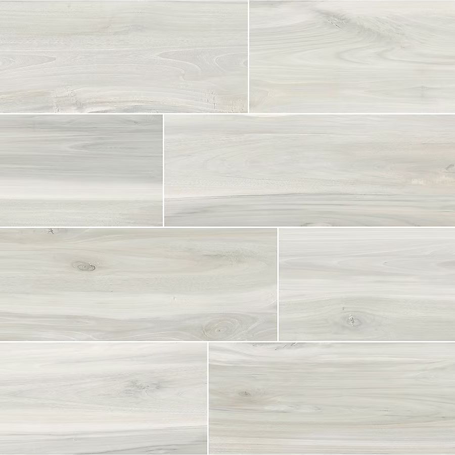 allen + roth Birch White 6-in x 24-in Glazed Porcelain Wood Look Floor and Wall Tile (0.97-sq. ft... | Lowe's