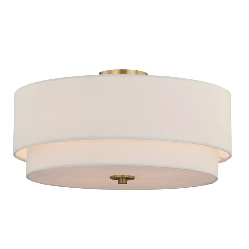 Amia 4 - Light 20.5'' Shaded Tiered Semi Flush Mount | Wayfair North America