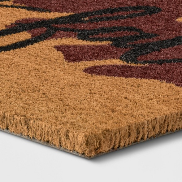 18"X30" Happy Fall Coir Doormat Black - Threshold™ | Target