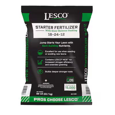 Lesco  50-lb 15000-sq ft 18-24-12 Lawn Starter Fertilizer | Lowe's