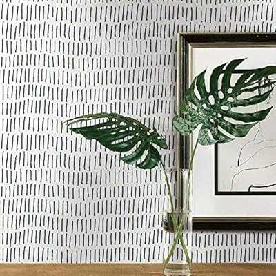 RoomMates Tick Mark Blue and White Peel and Stick Wallpaper | Amazon (US)