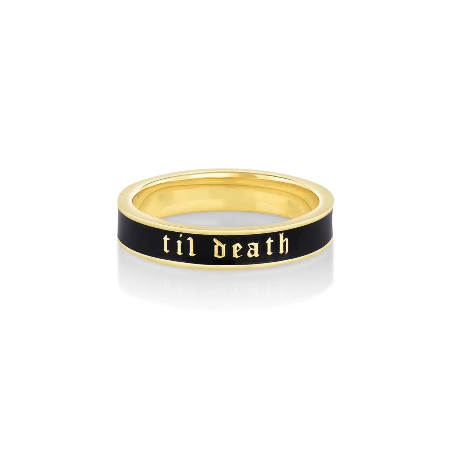 Til Death® Black Enamel Band - 4mm - Marrow Fine | Marrow Fine