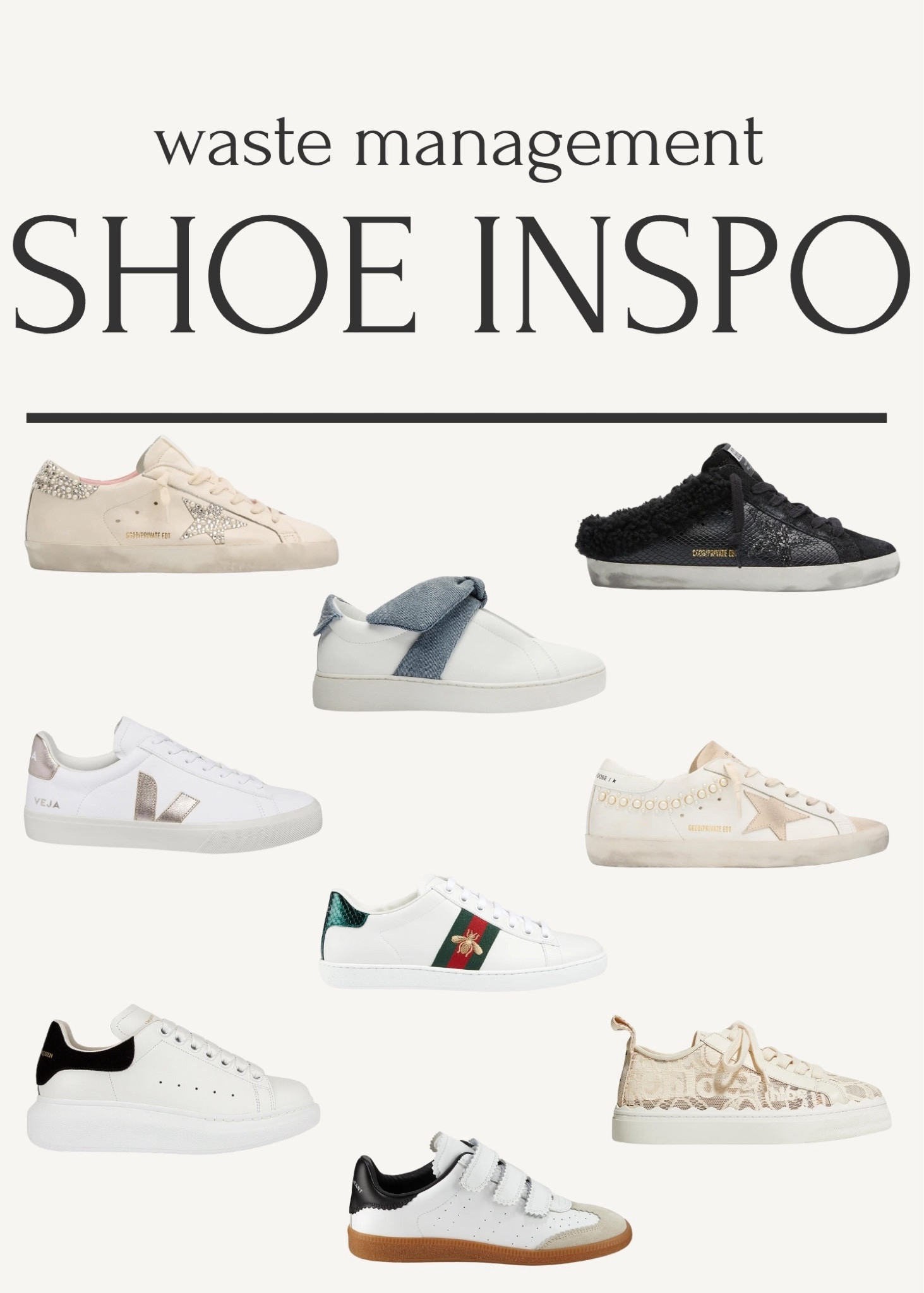 waste management shoes!! #springtime #sneakers #wastemanagement #phxopen #shoeinspo #goldengoose #luxurysneakers #trendysneakers #alexandermcqueen

#LTKU #LTKSeasonal #LTKstyletip