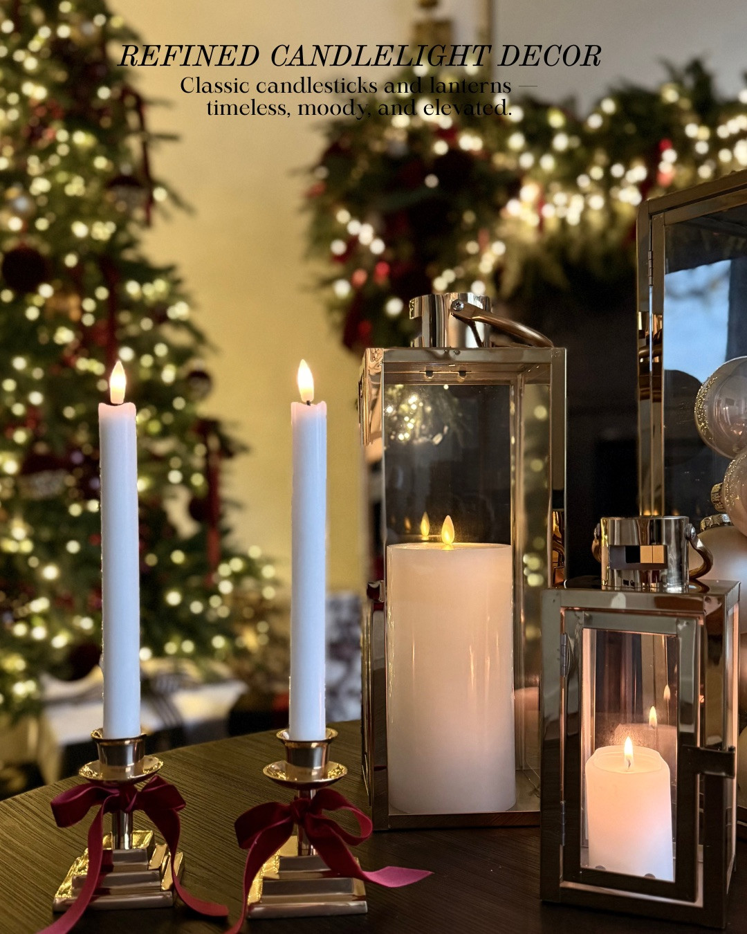 ✨REFINED CANDLELIGHT · TIMELESS HOLIDAY GLOW✨ There’s nothing more elegant than the soft glow of candlelight. These gold candlesticks and polished lanterns bring a moody, refined warmth that transforms any space into a holiday haven. Layered with deep reds and metallic accents, it’s the perfect mix of classic and elevated.

#TheHillaryStyle #Amazon #AmazonHome #HolidayDecor #AmazonFinds #LuxuryLookForLess #AffordableLuxury #ElegantHome #ClassicChristmas #GoldAccents #ChicOnABudget #HomeInspo #TimelessDesign #MoodyInteriors #HolidayGlow 

 #LTKHoliday #LTKSeasonal #LTKOver40