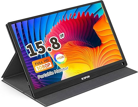 Portable Monitor - 15.8'' USB C HDMI Display, 1080P FHD IPS Second Screen for Laptop Desktop, 100... | Amazon (US)