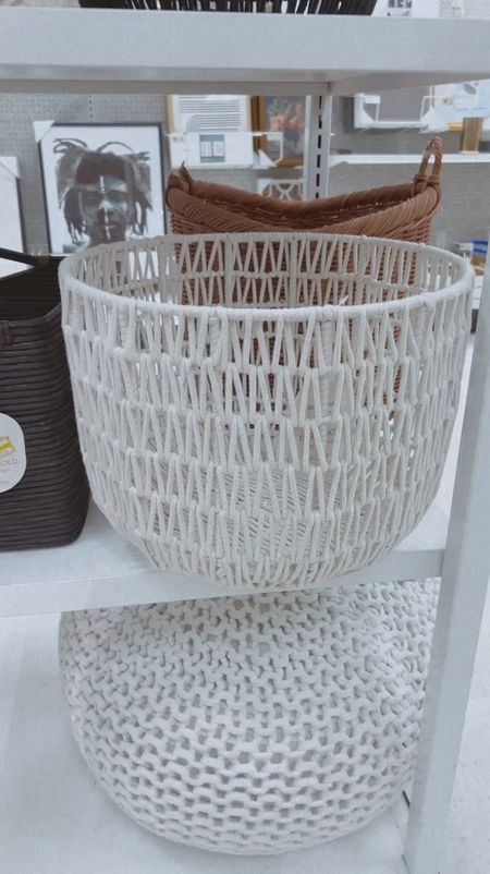 Target woven rope basket, Walmart has one too! These are dupes for the CB2 Conway ones! #targethome

#LTKFindsUnder50 #LTKHome
