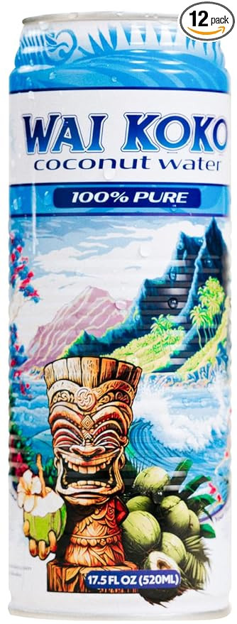 Wai Koko Coconut Water 100% Pure Coconut Water, 17.5 Fl Oz (Pack of 12) | Amazon (US)