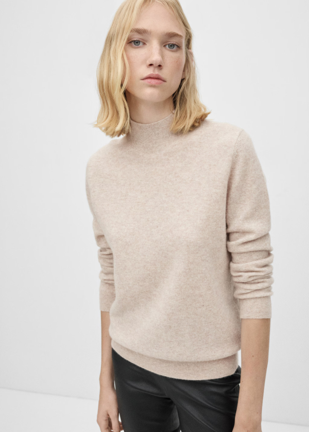 100% cashmere perkins-neck sweater | Mango (US/MX/AU)