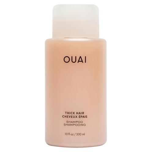 OUAI Thick Shampoo - Moisturizing Shampoo with Keratin, Marshmallow Root, Shea Butter, Avocado Oil for Thick Hair - Strengthens & Hydrates Strands - Paraben, Phthalate & Sulfate Free (10 Fl Oz) | Amazon (US)