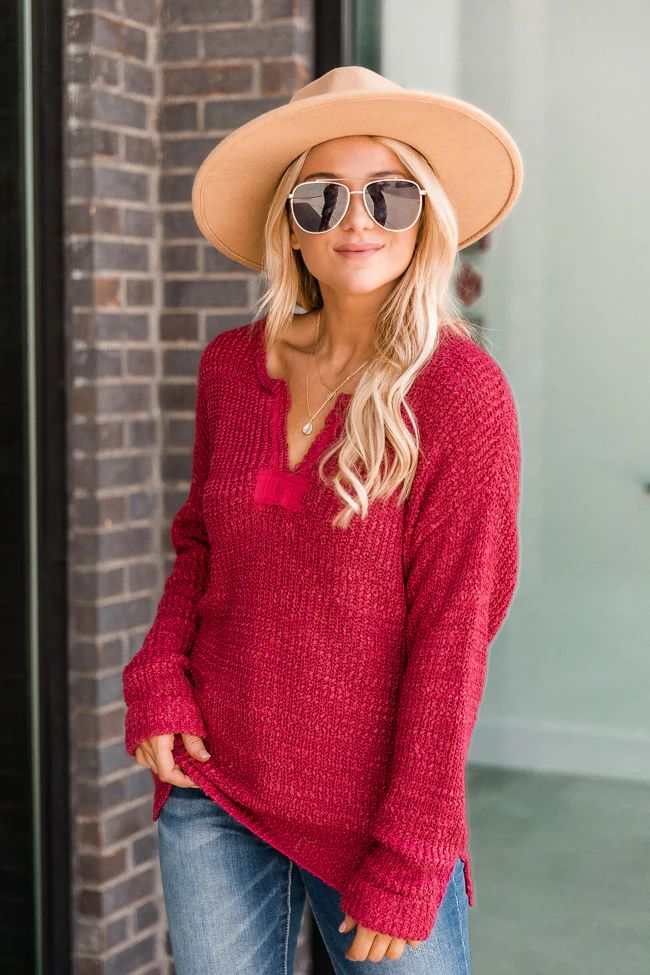 This Time Around Berry Sweater | The Pink Lily Boutique