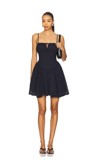 Maude Club Tessa Dress in Navy. - size S | Revolve Clothing (Global)