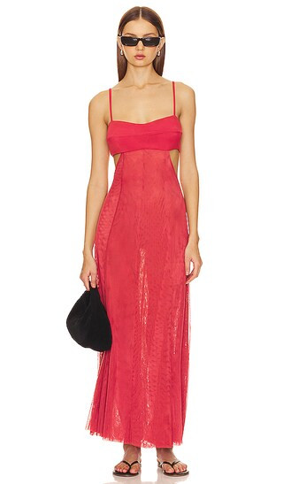 Melinda Long Dress in Red | Revolve Clothing (Global)