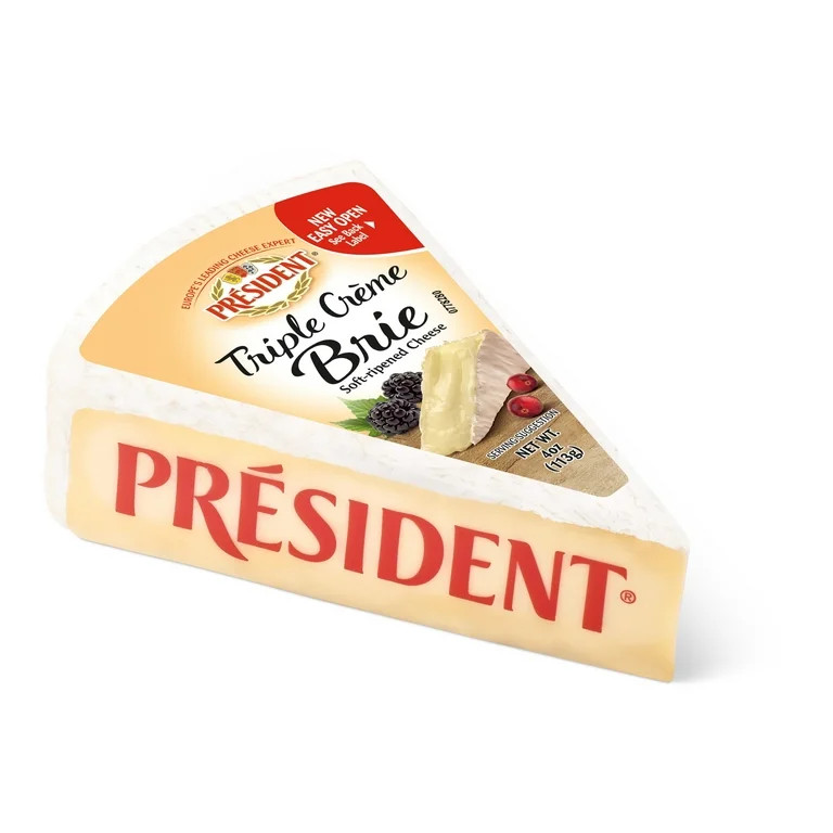 President Triple Cream Brie Cheese Wedge, 4 oz | Walmart (US)