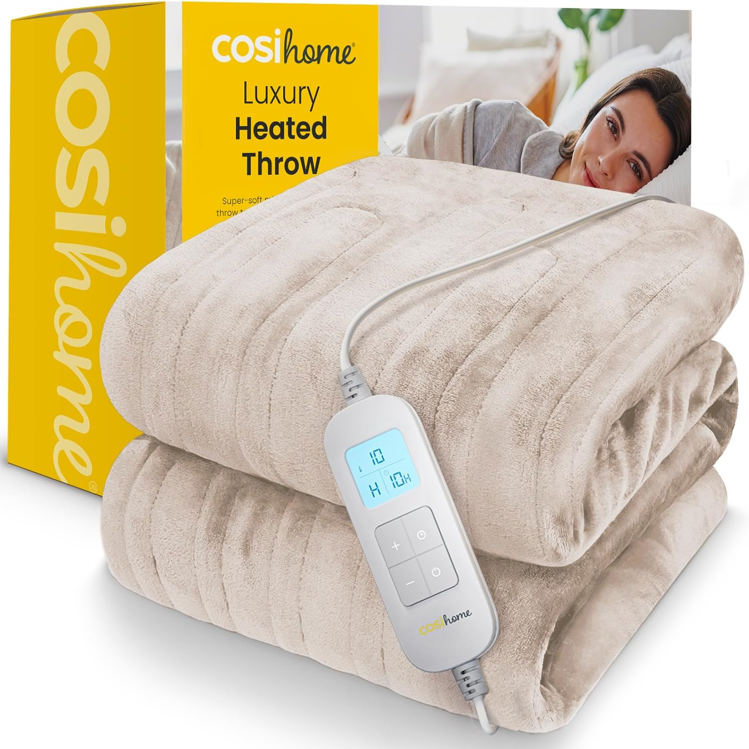 Cosi Home® Luxury Heated Throw - Electric Blanket - Extra Large Heated Blanket, Machine Washable... | Amazon (UK)