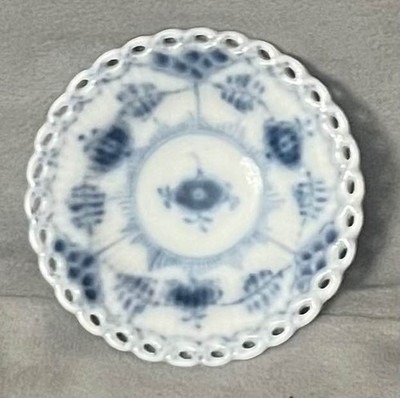 Vintage Royal Copenhagen Blue Fluted Full Lace Butter Pat Plate Dish Single | eBay US