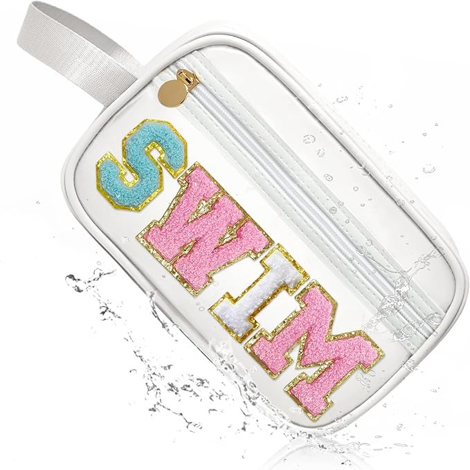 Clear SWIM Bag Waterproof Valentines Grab Bag Gifts for Women Teen Girls Swimmer Team Coach, Swim... | Amazon (US)