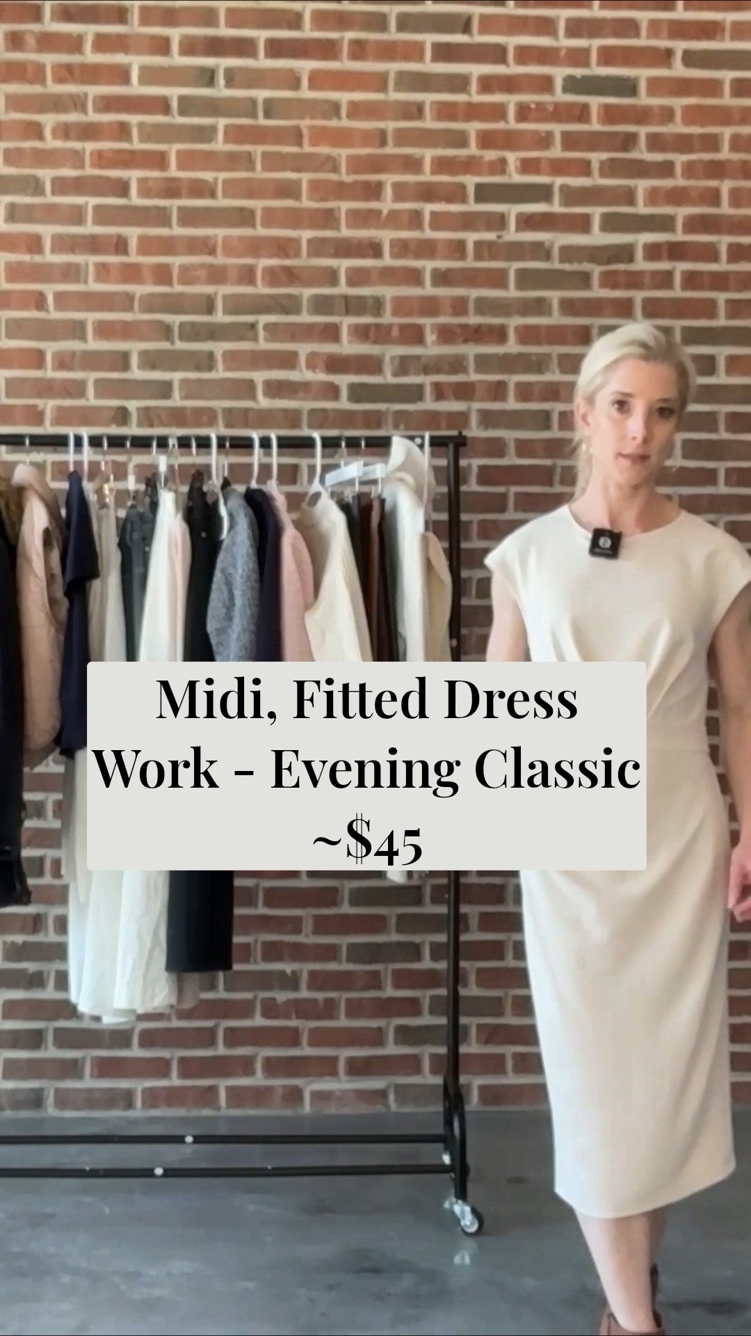 Midi, Fitted Dress to wear for Work  to Evening Classic chic style on a budget under about $45 styled W/ Long Sweater Cardigan on Amazon fashion LTK grwm LTK workwear LTK ootd and petite girl friendly I sized up

#LTKWorkwear #LTKPetite #LTKootd