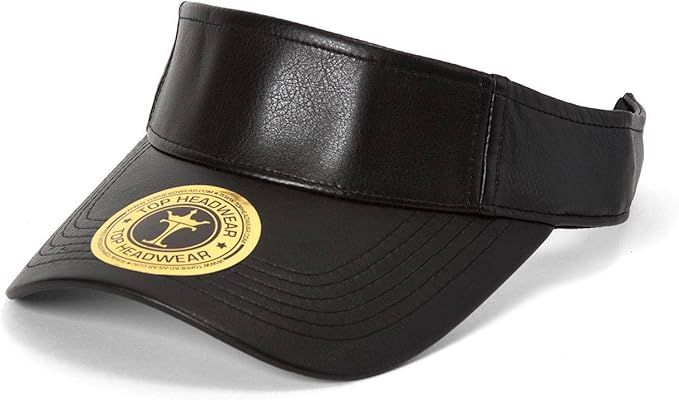 TopHeadwear Vegan Leather Adjustable Visors | Amazon (US)