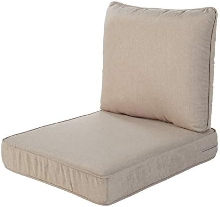 Quality Outdoor Living 29-BG22SB 22 x 25 Chair Cushion, 22x25, Beige | Amazon (US)