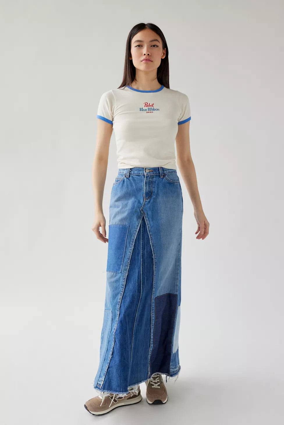 Urban Renewal Remade Pieced Denim Maxi Skirt | Urban Outfitters (US and RoW)