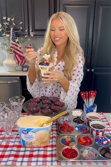 Memorial Day party. 4th of July party. Patriotic outfit. Patriotic decor. Red white and blue. Stars and Stripes. America USA 

#LTKhome #LTKSeasonal #LTKfamily