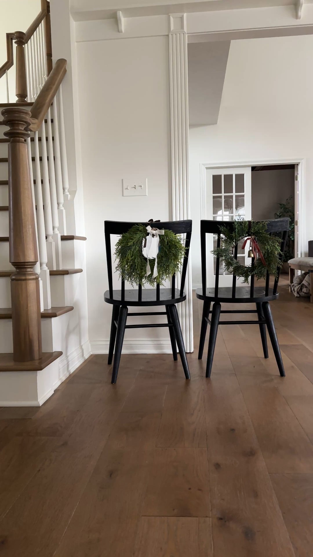 Mini wreaths for chairs & stools 

#LTKSeasonal #LTKHome #LTKHoliday