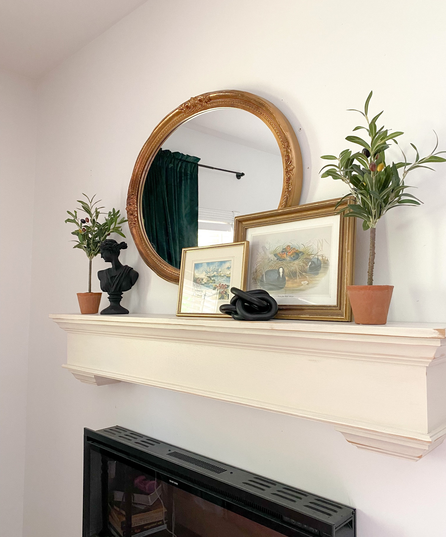 Mantel decor, vintage inspired mirrors, faux olive tree topiary, black bust statue, vintage inspired framed art, knot decor, chain link decor, Amazon,Walmart
Bedroom decor 

#LTKFind #LTKunder100 #LTKhome