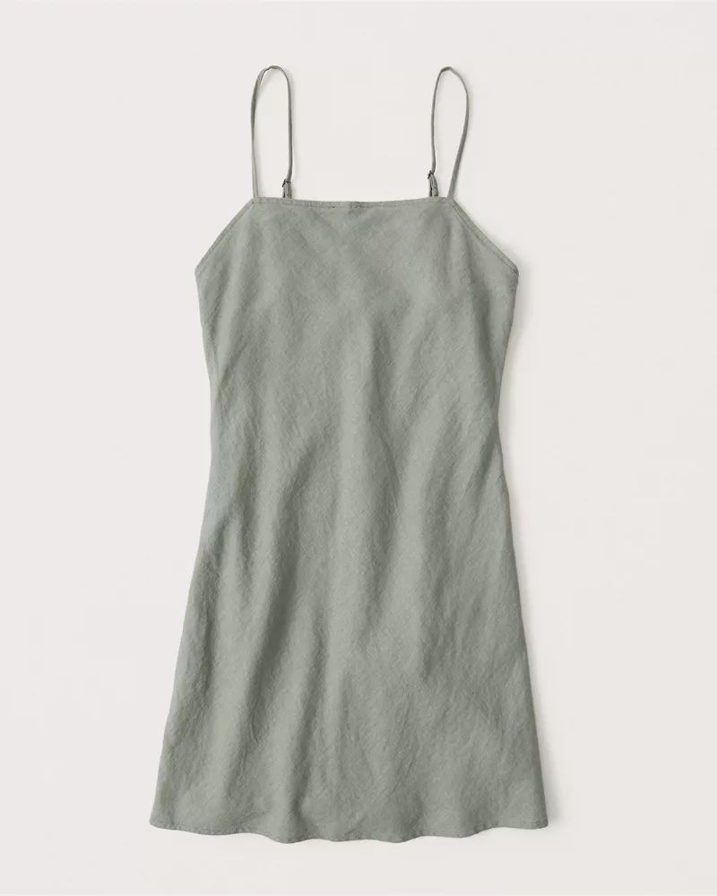 Square-Neck Mini Dress | Abercrombie & Fitch (US)