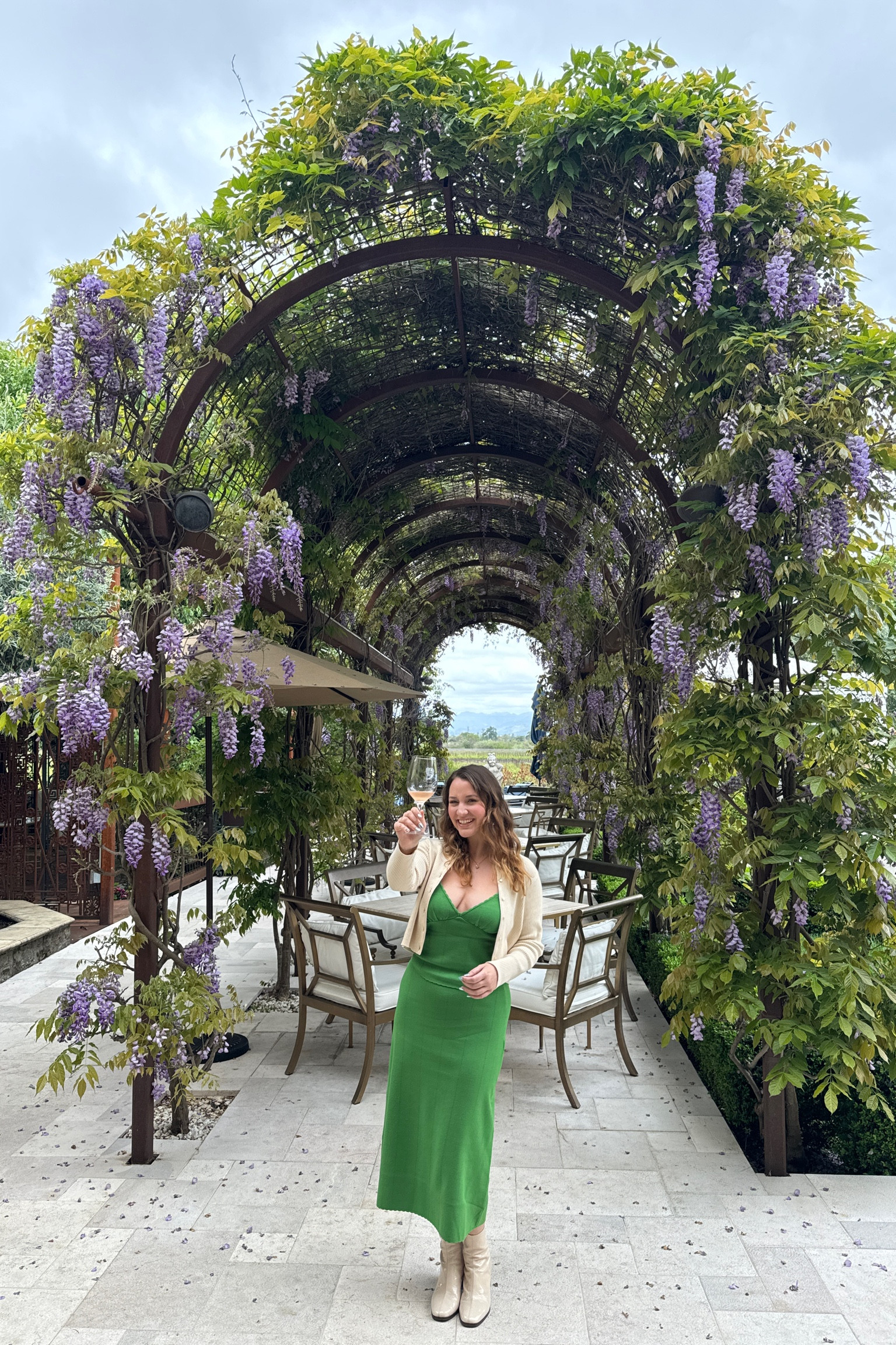 Sezane Outfit, Spring outfit, Wine tasting outfit, green skirt and top set, cotton cardigan, sustainable fashion, Parisian fashion, spring stylee

#LTKstyletip #LTKtravel