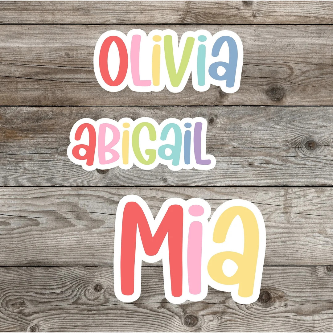 Personalized Name Sticker Custom Stickers Kids Water Bottle Stickers FREE Shipping - Etsy | Etsy (US)