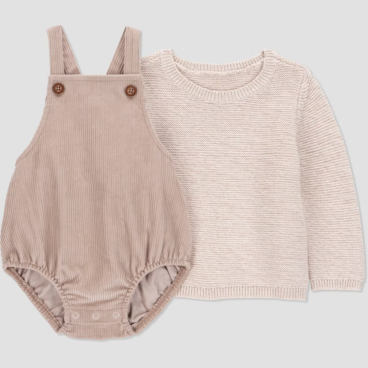 Carter's Just One You® Baby 2pc Sweater Romper Set - Brown | Target