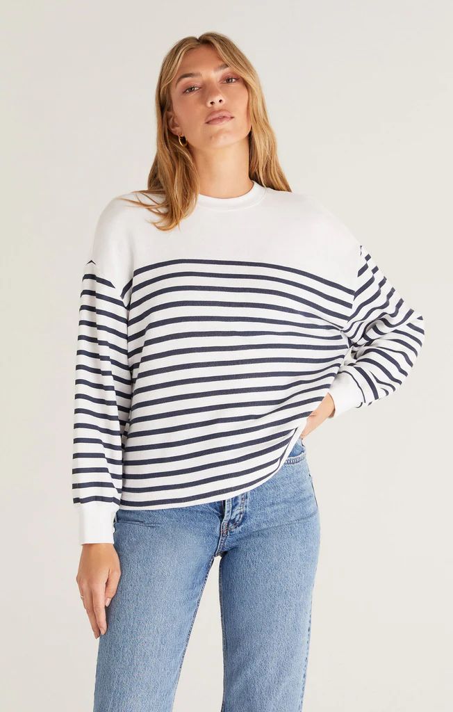 Yuna Striped Long Seeve Sweatshirt | Z Supply