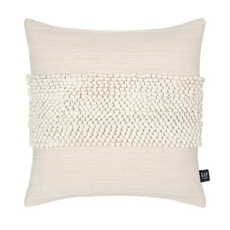Gap Home Border Knots Decorative Square Throw Pillow Natural 20 x 20 | Walmart (US)