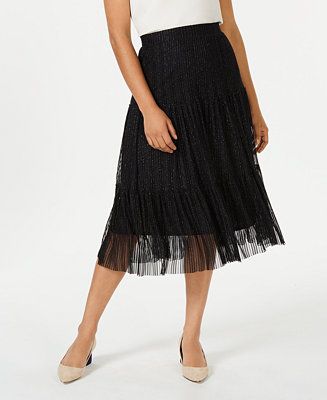 Metallic Tiered Skirt, Created for Macy's | Macy's