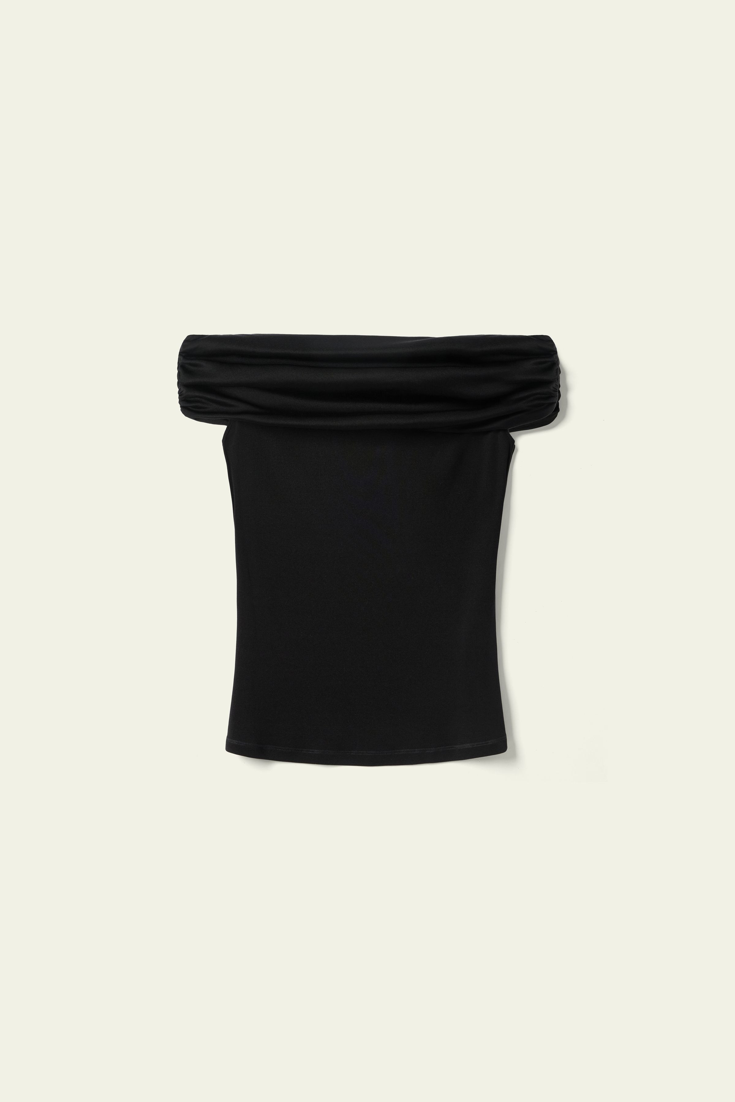 Silk Jersey Off-Shoulder Slim Top | LILYSILK