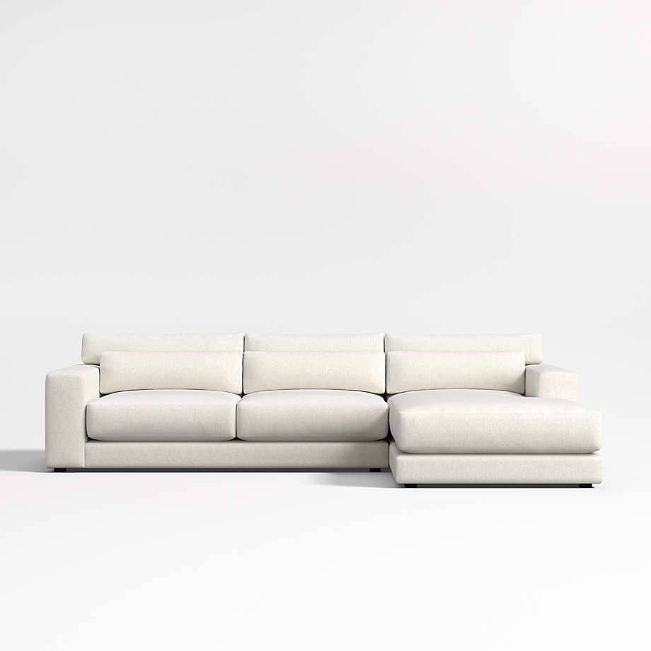 Retreat 2-Piece Chaise Sectional Sofa + Reviews | Crate & Barrel | Crate & Barrel