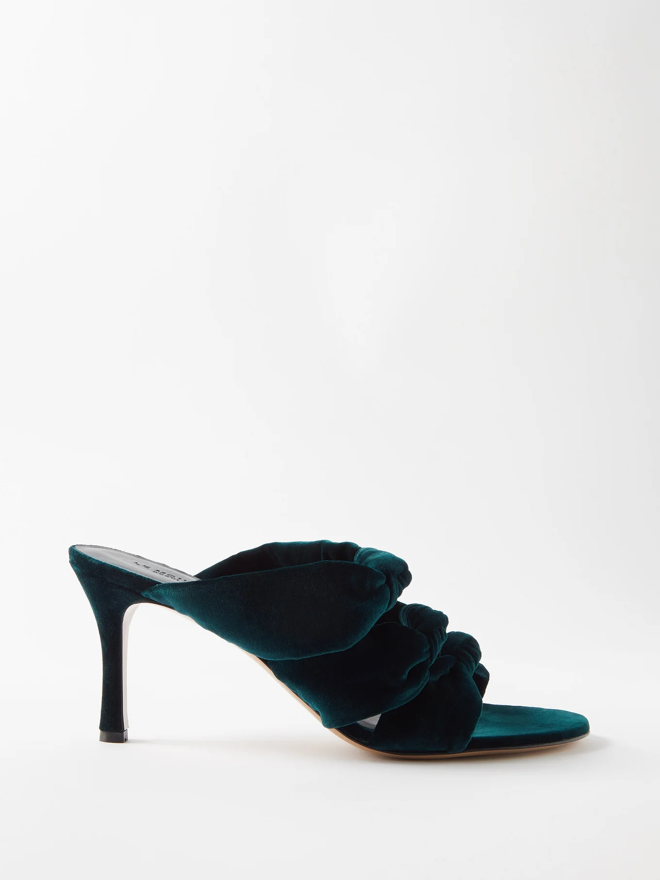 Knotted-strap velvet mules | Le Monde Beryl | Matches (US)