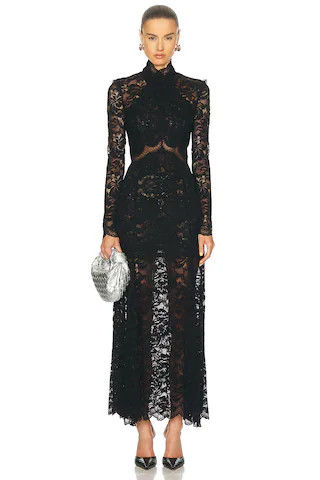 Long Sleeve Lace Maxi Dress | FWRD 