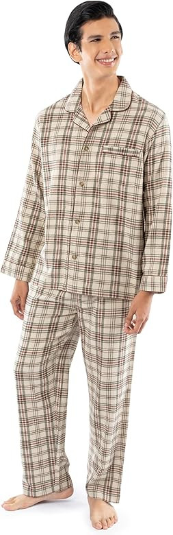 Fruit of the Loom Men's Flannel Pajama Sleep Set | Amazon (US)