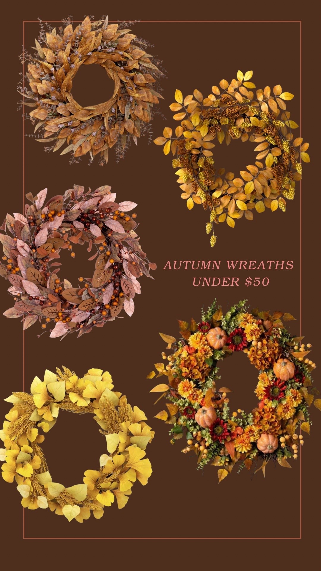 Autumn wreaths under $50

#LTKSeasonal #LTKHalloween #LTKHome