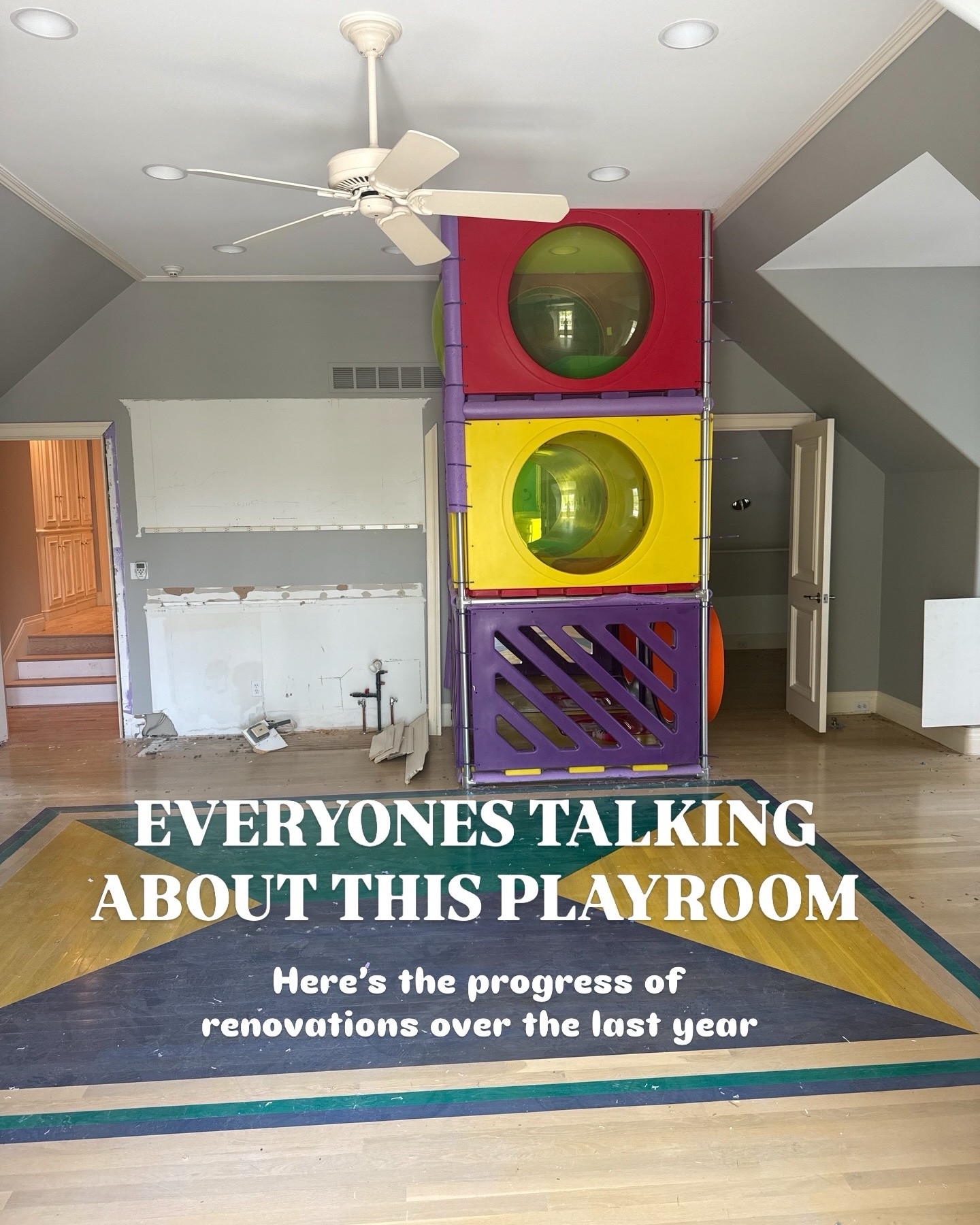 Getting close to completing this project that's been a year in the making! My kids can't wait!
We still need to install the rock climbing wall & a climbing net on the left side of the structure.
Wallpaper is going on the ceilings and we're staining the hardwoods to match the rest of the floors in our home. The bathroom has also been painted and we are painting the cabinets soon in there!
Follow along as we finish everything up!!

🎨 Paint color- Sherwin Williams "Dark Auburn"

#LTKmomlife #LTKHome #LTKMens