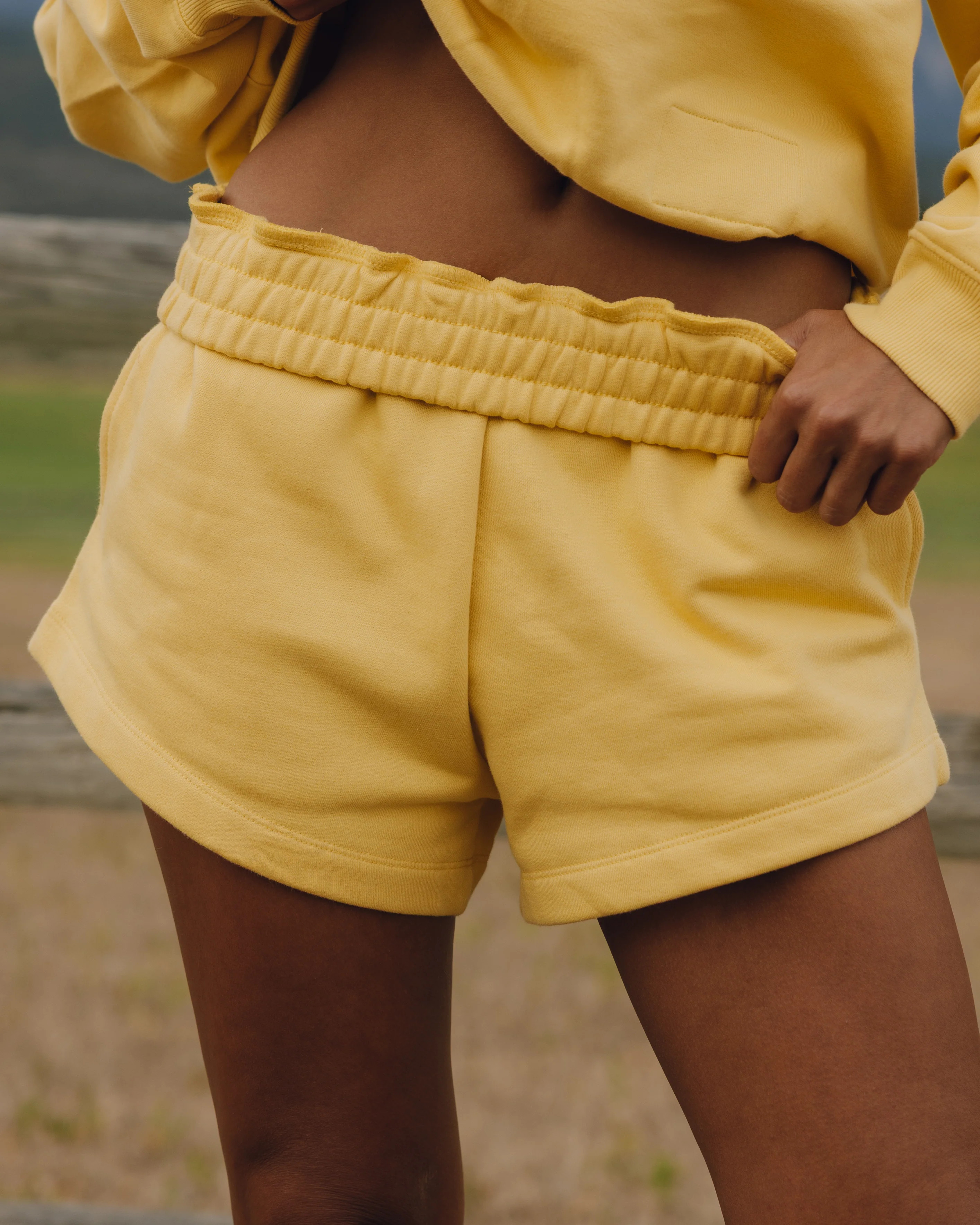 Fleece Super Shorts - Sunny | Daily Drills LLC