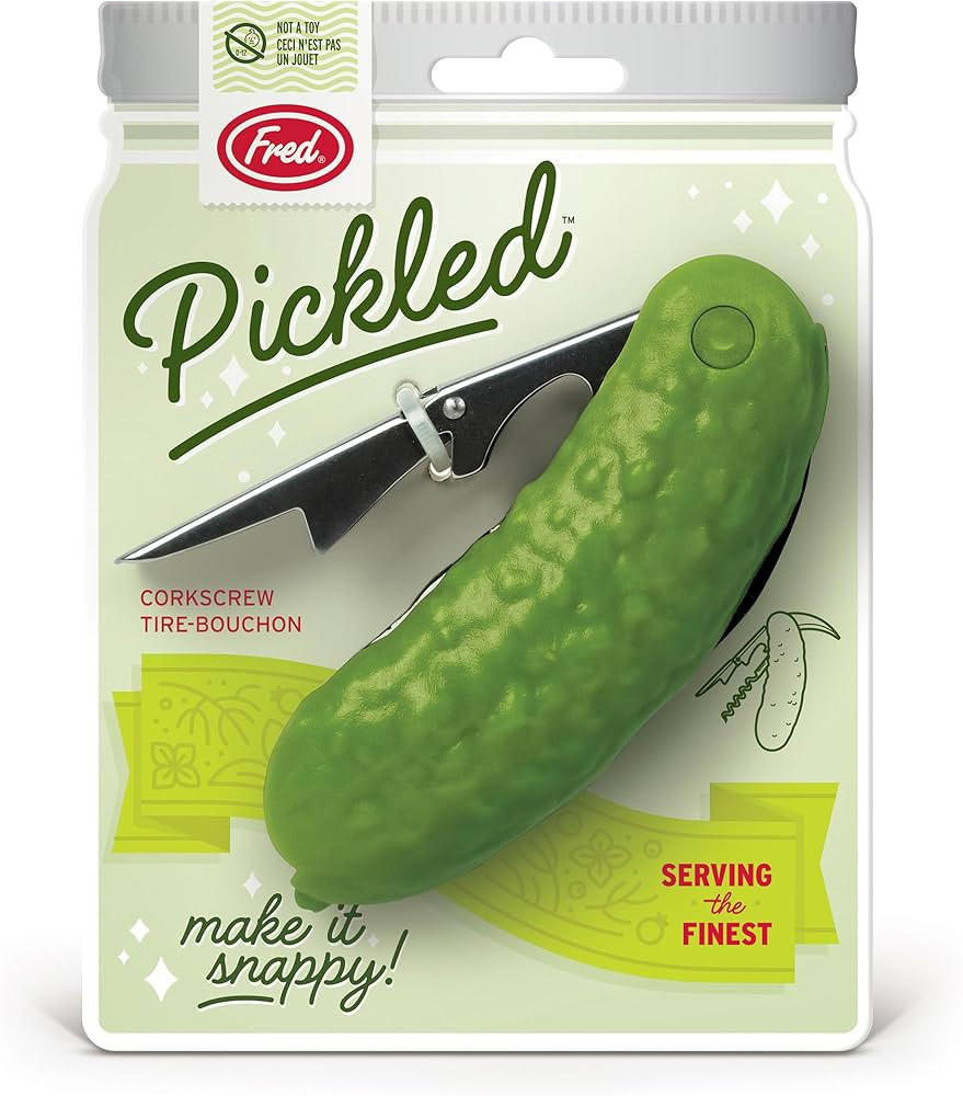 Genuine Fred PICKLED Corkscrew, Multi,function bar tool, Double,hinged lever corkscrew and foli c... | Amazon (US)