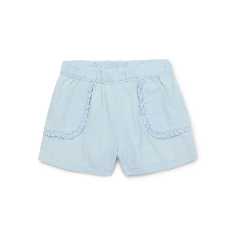 Garanimals Toddler Girl Denim Shorts with Ruffle Pocket, Sizes 18M-5T | Walmart (US)