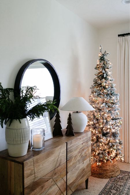 Christmas bedroom decor 
Flocked Christmas decor
Table lamp
Amazon home

#LTKHoliday #LTKsalealert #LTKhome