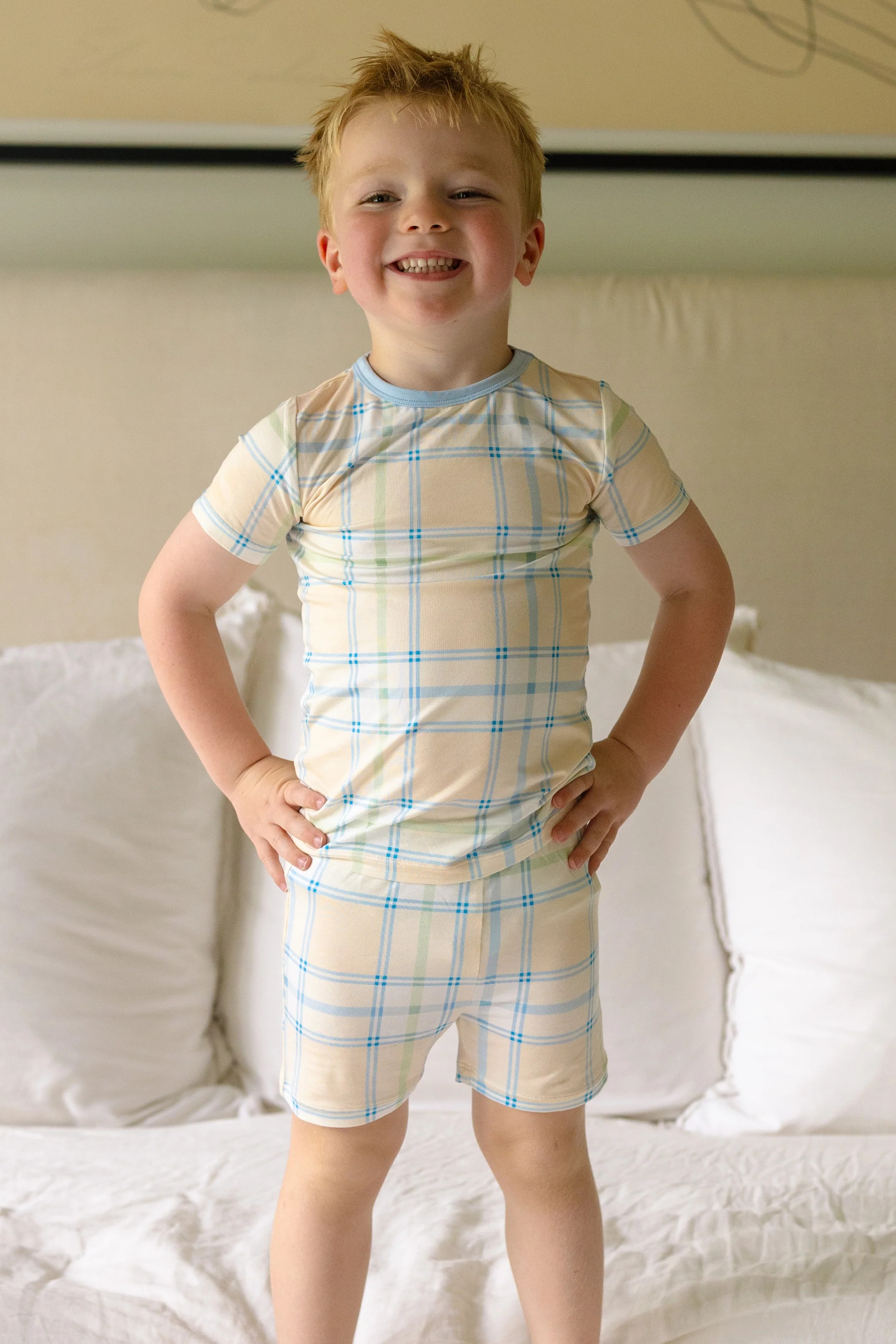 Summer Plaid Two Piece Set | Bamboo Kids Pajamas | In My Jammers | In My Jammers