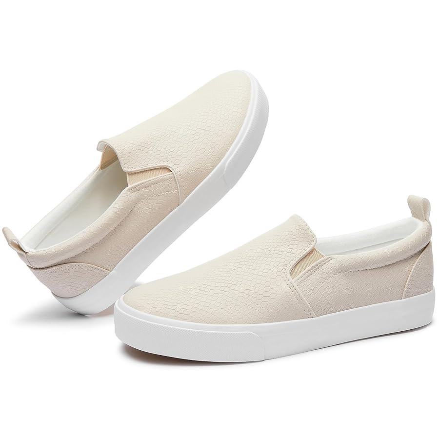 TUOPIN Womens Synthetic Leather Slip On Shoes,Padded Collar Slip on Sneakers for Women,Casual Loa... | Amazon (US)
